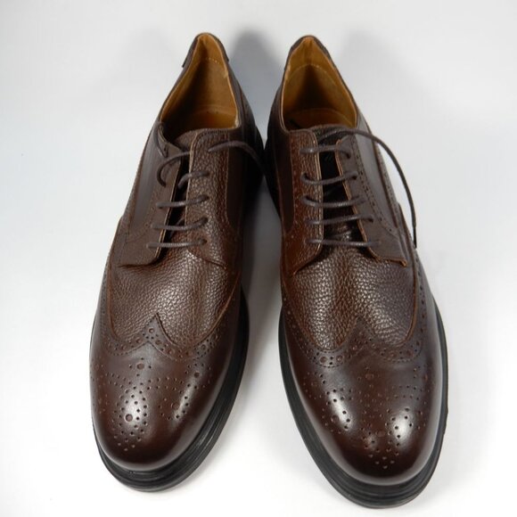 VELLAPAIS Mare Leather Wingtip Sneakers Shoes Size 12 Dark Brown NEW - Picture 8 of 15